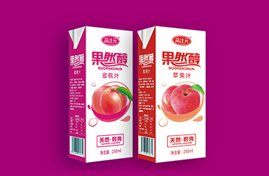 果然醇蘋果汁、蜜桃--汁包裝設(shè)計(jì)